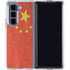 Chinese Flag Distressed Galaxy Z Fold5 5G Clear Case